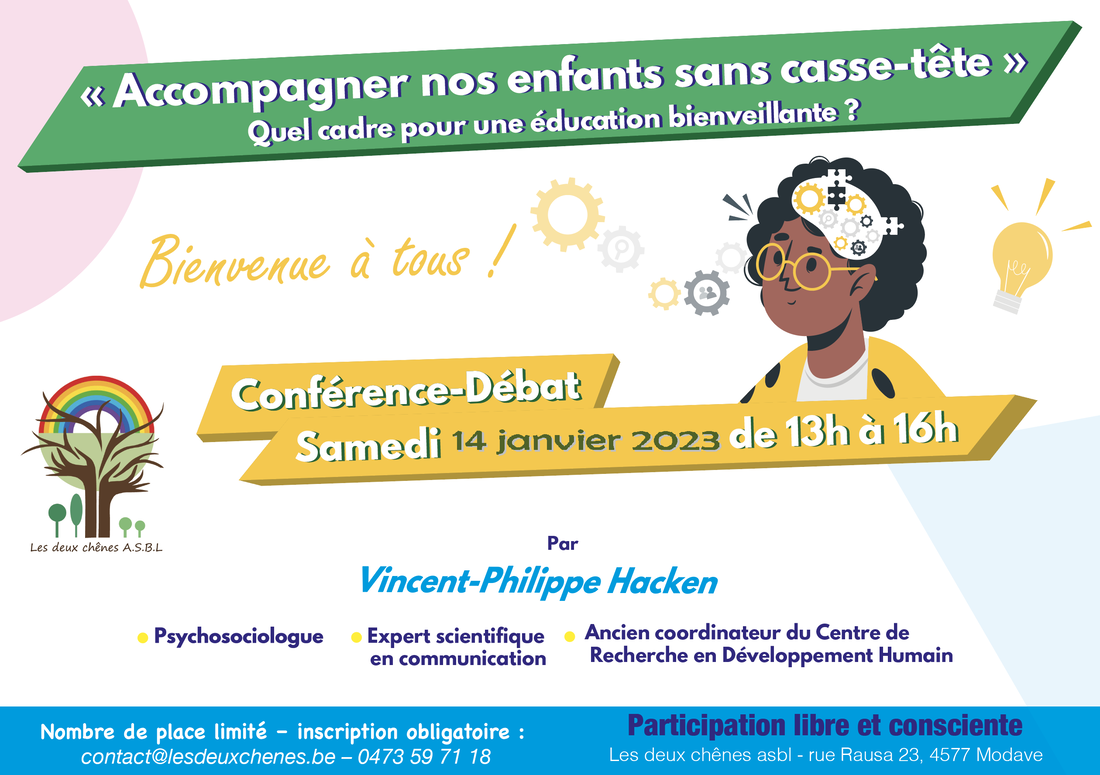 Affiche Conférence éducation bienveillante 15 octobre 2022
